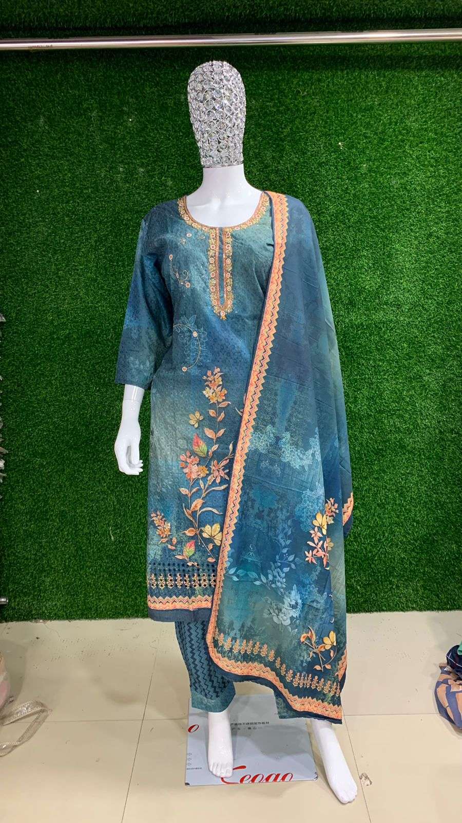 BEMITEX INDIA PRESENTS SHIFLI COTTON FABRIC NEW RED READYMADE BLUE 3 PIECE SUIT COMBO COLLECTION WHOLESALE SHOP IN SURAT